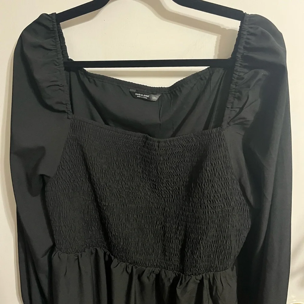 ❤️ 4X Black Long Sleeve Women's Top - Picture 4 of 12